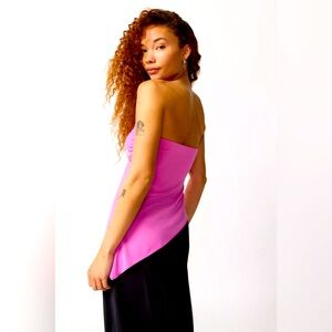 NWOT Urban Outfitters Pink Strapless Top | Hot Pink | Size Large